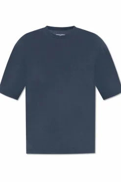 Officine Generale NAVY BLUE Crew neck T-shirt