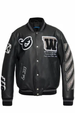 Off-White BLACK Leather jacket