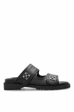 Off-White BLACK Leather slides Chicago