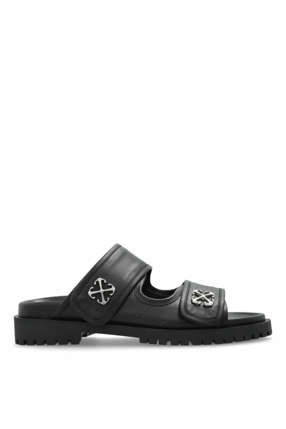 Off-White BLACK Leather slides Chicago
