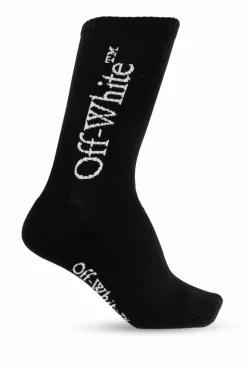 Off-White BLACK Ribbed socks