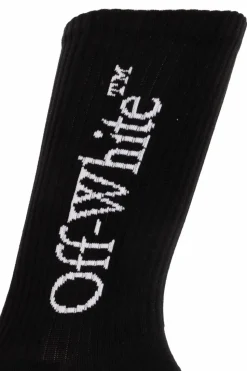 Off-White BLACK Ribbed socks