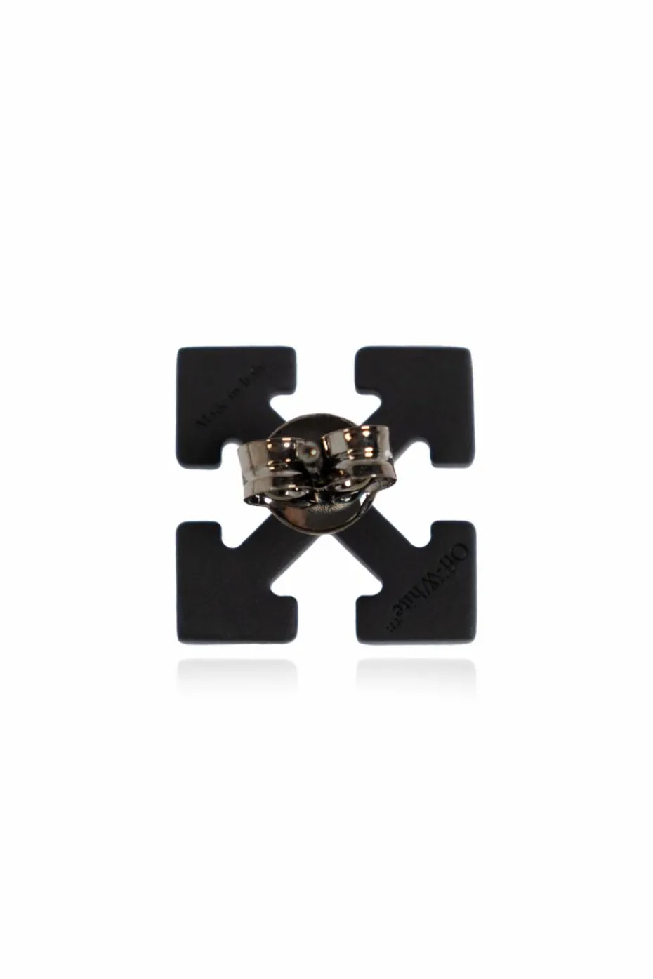 Off-White BLACK Single earring in logo shape