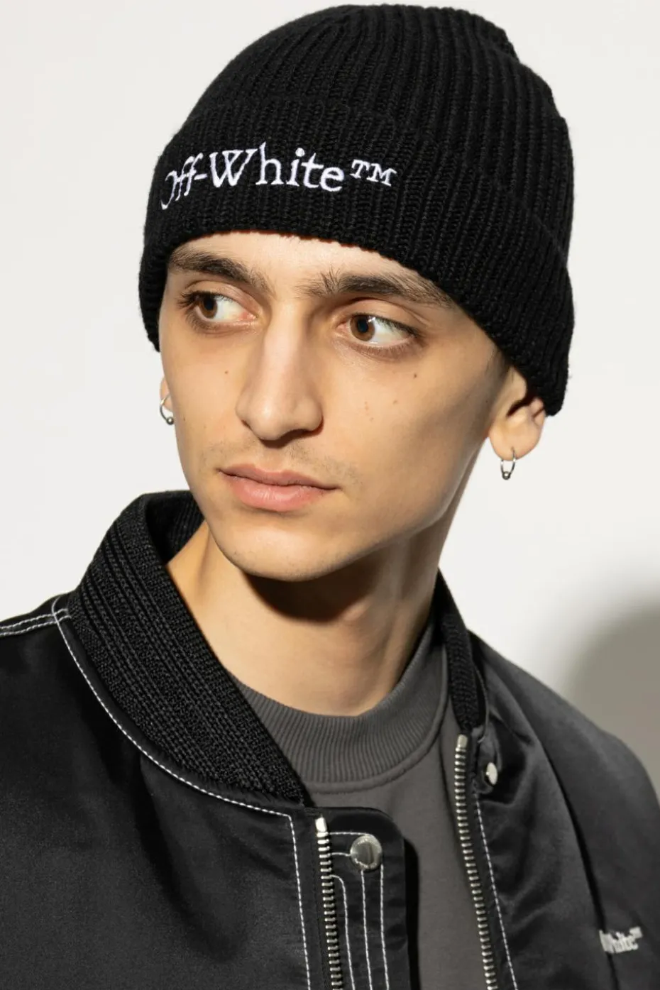 Off-White BLACK Wool Hat