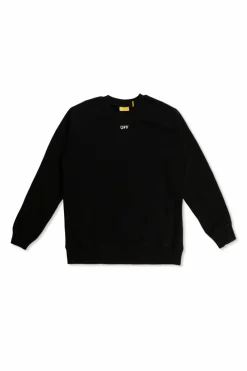 Off-White Kids BLACK Sweatshirt with printed logo