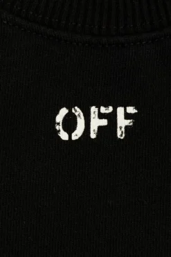 Off-White Kids BLACK Sweatshirt with printed logo