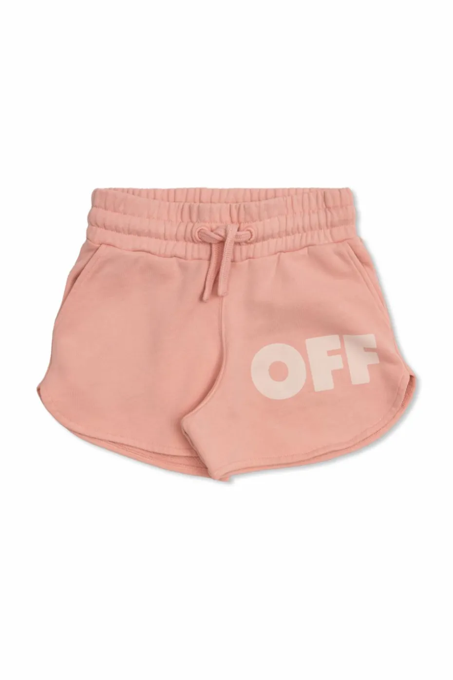 Off-White Kids PINK Cotton shorts with logo
