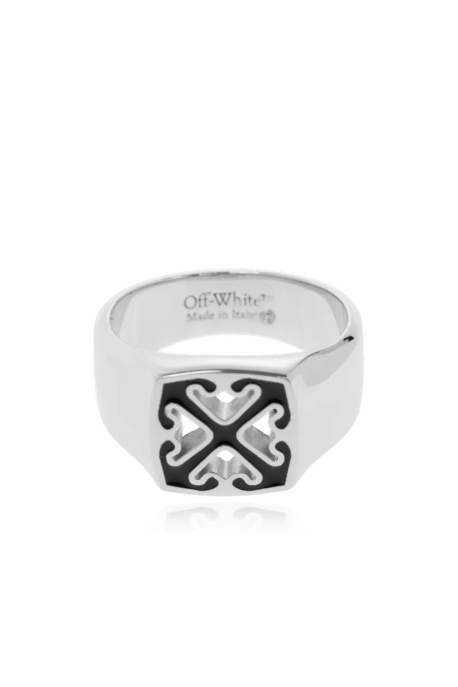 Off-White SILVER Brass ring