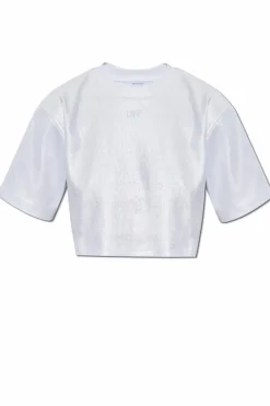 Off-White SILVER Short loose-fitting t-shirt