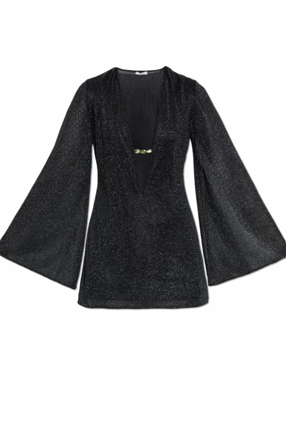Oseree BLACK Dress with lurex thread