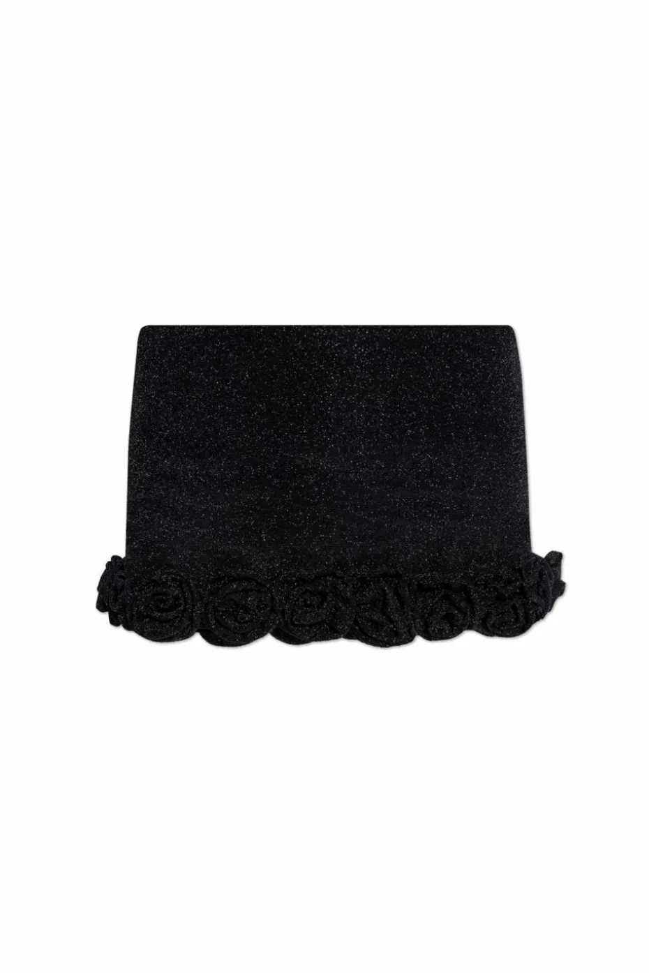 Oseree BLACK Skirt finished with lurex thread