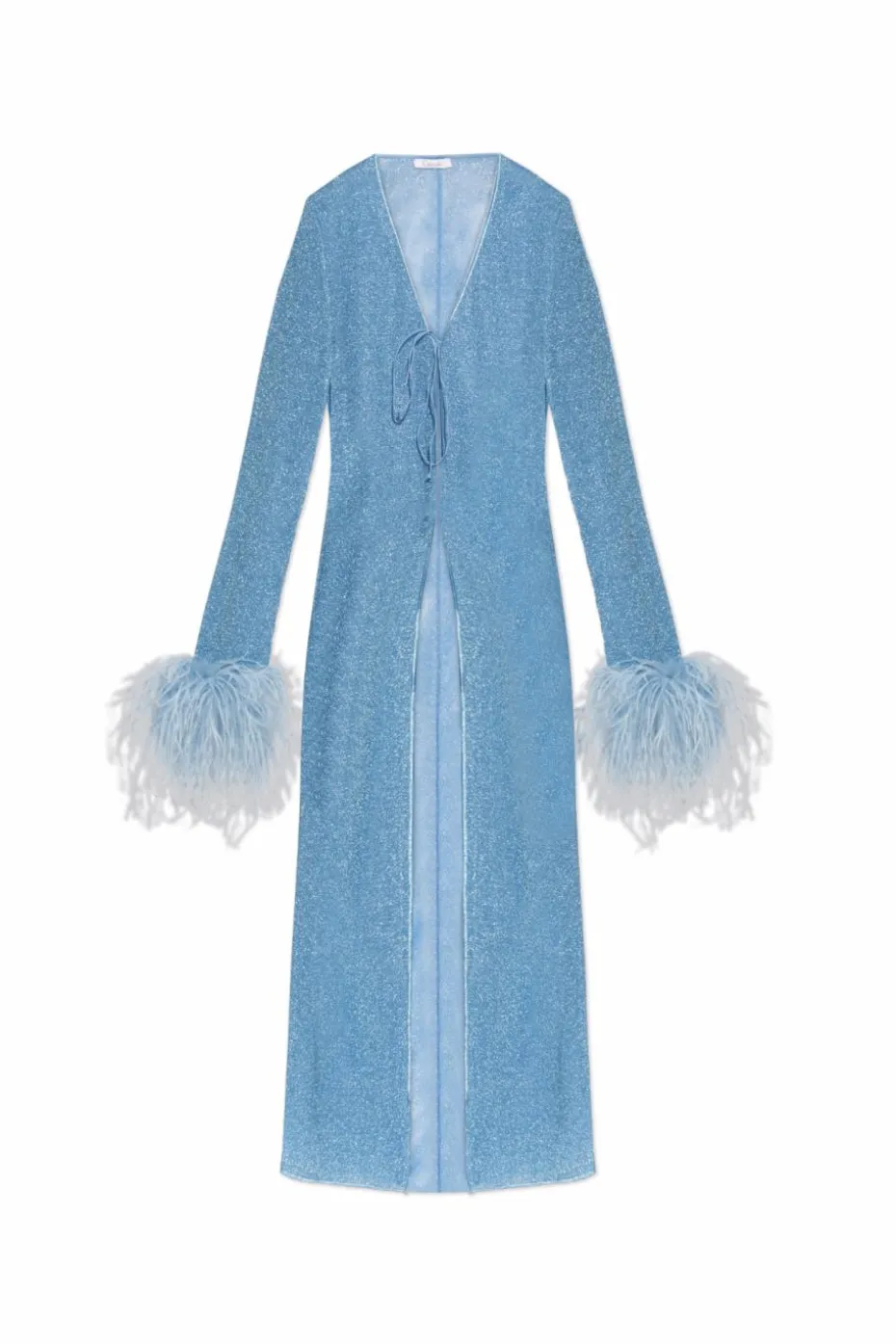 Oseree BLUE Dress with lurex thread