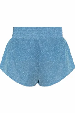 Oseree BLUE Shorts finished with lurex thread