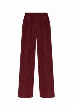 Oseree BURGUNDY Pants finished with lurex thread