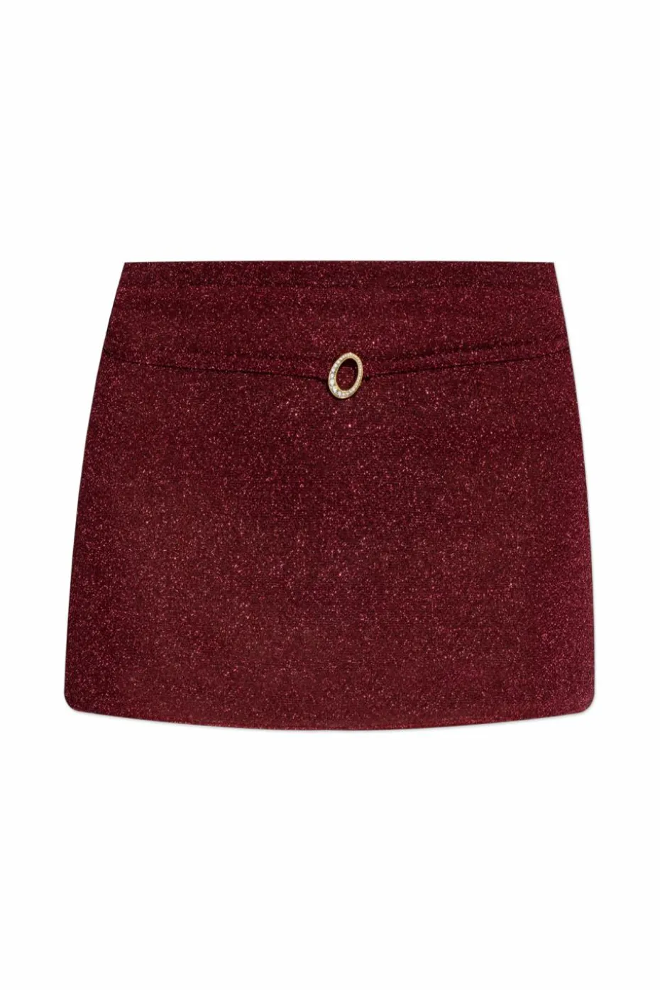 Oseree BURGUNDY Skirt finished with lurex thread
