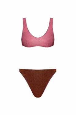 Oseree PINK Two-piece swimsuit with lurex thread