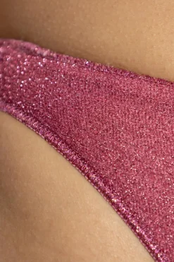 Oseree PINK Two-piece swimsuit with lurex thread