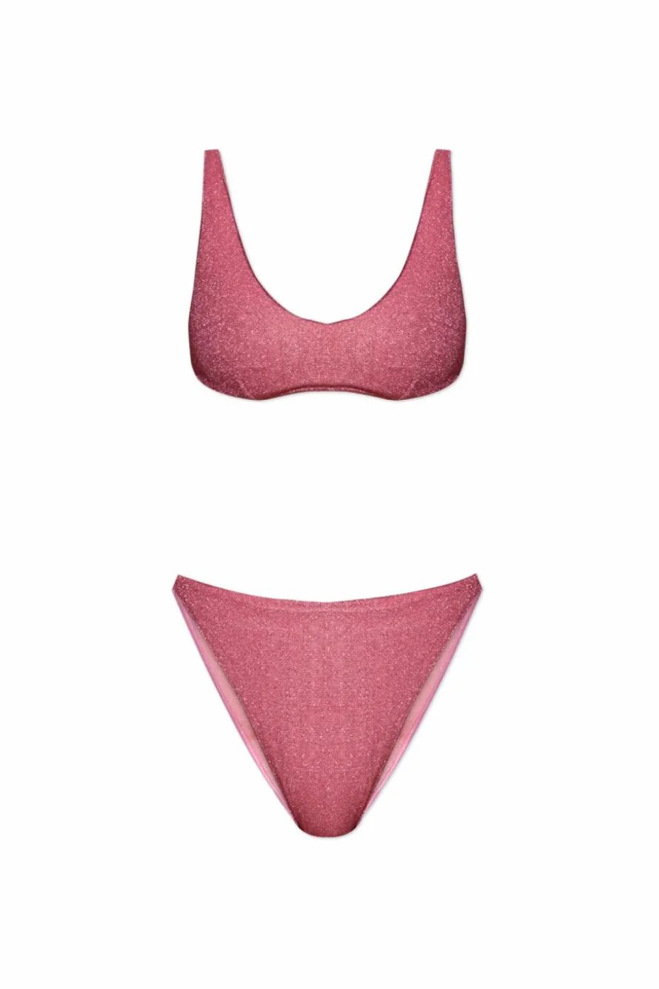 Oseree PINK Two-piece swimsuit with lurex thread