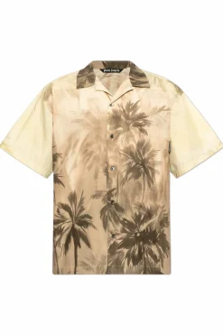 Palm Angels beige Shirt with print