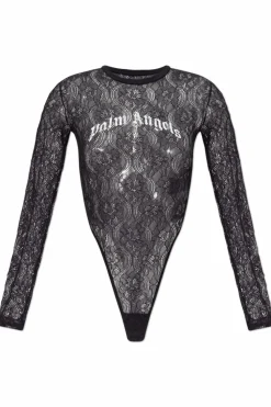 Palm Angels BLACK Lace bodysuit