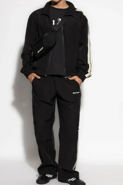 Palm Angels BLACK Pants with logo