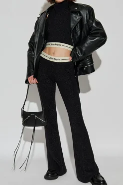 Palm Angels BLACK Striped pants