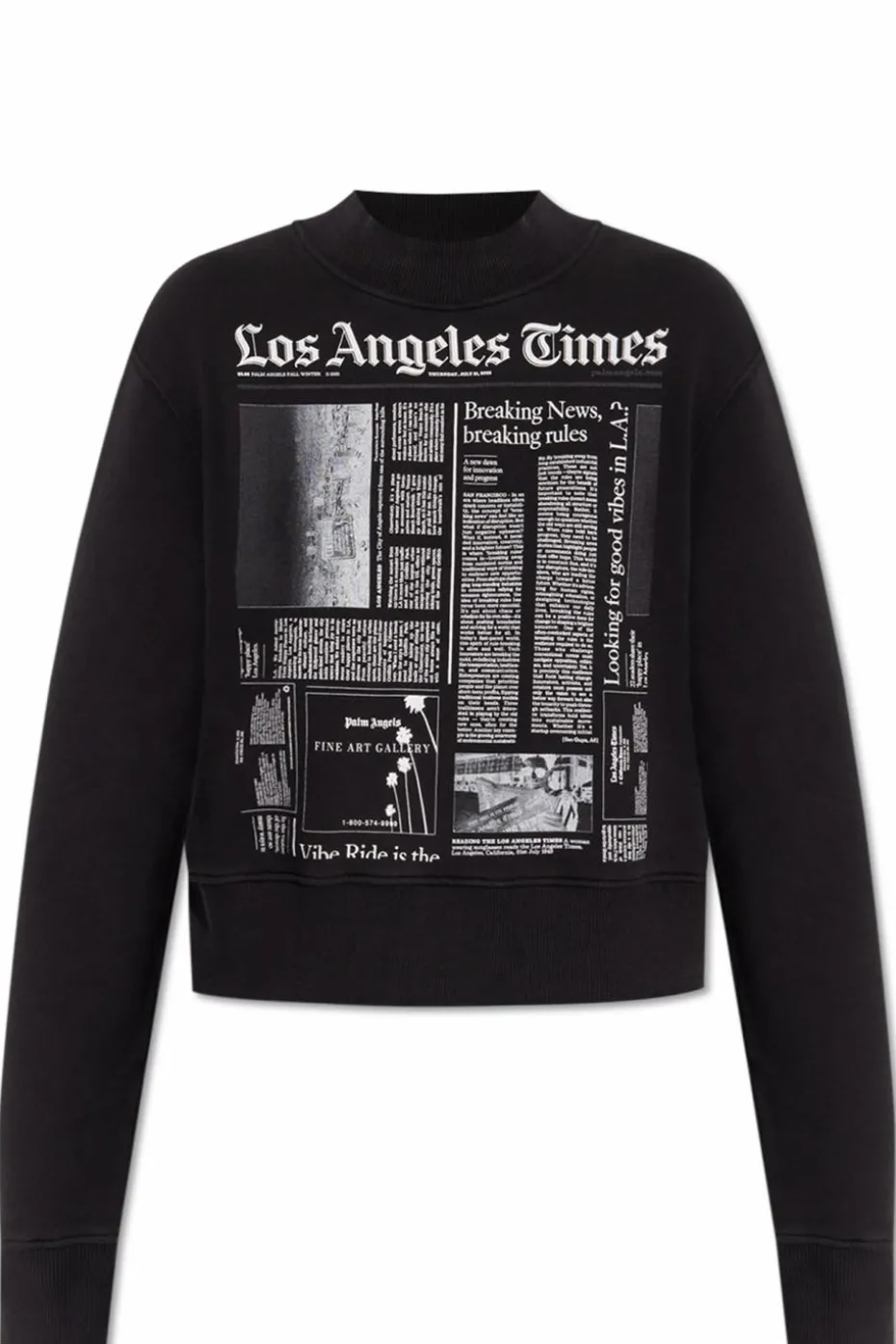 Palm Angels BLACK Sweatshirt with print