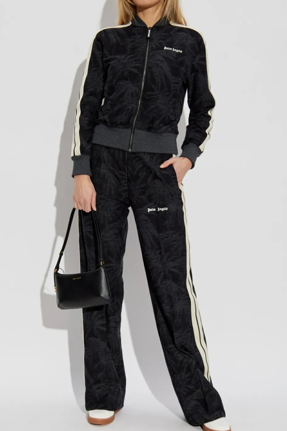 Palm Angels BLACK Sweatshirt with embroidered logo