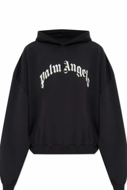 Palm Angels BLACK Sweatshirt with logo