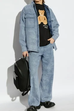Palm Angels BLUE Denim shirt