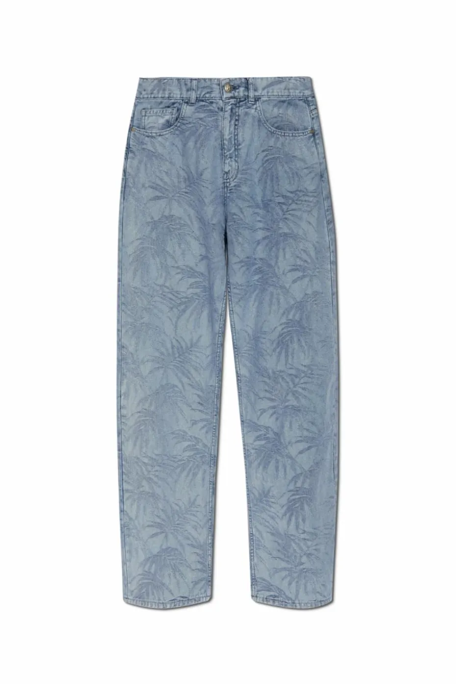 Palm Angels BLUE Jeans with floral motif