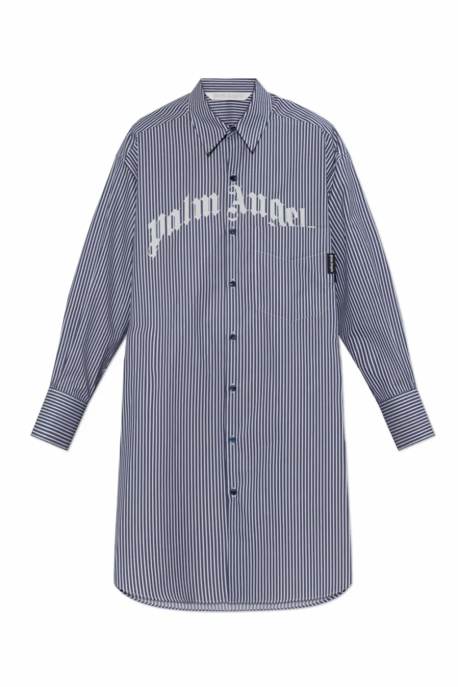 Palm Angels BLUE Oversize shirt dress