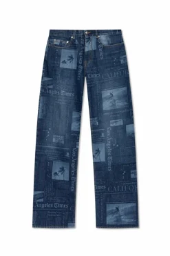 Palm Angels BLUE Patterned jeans