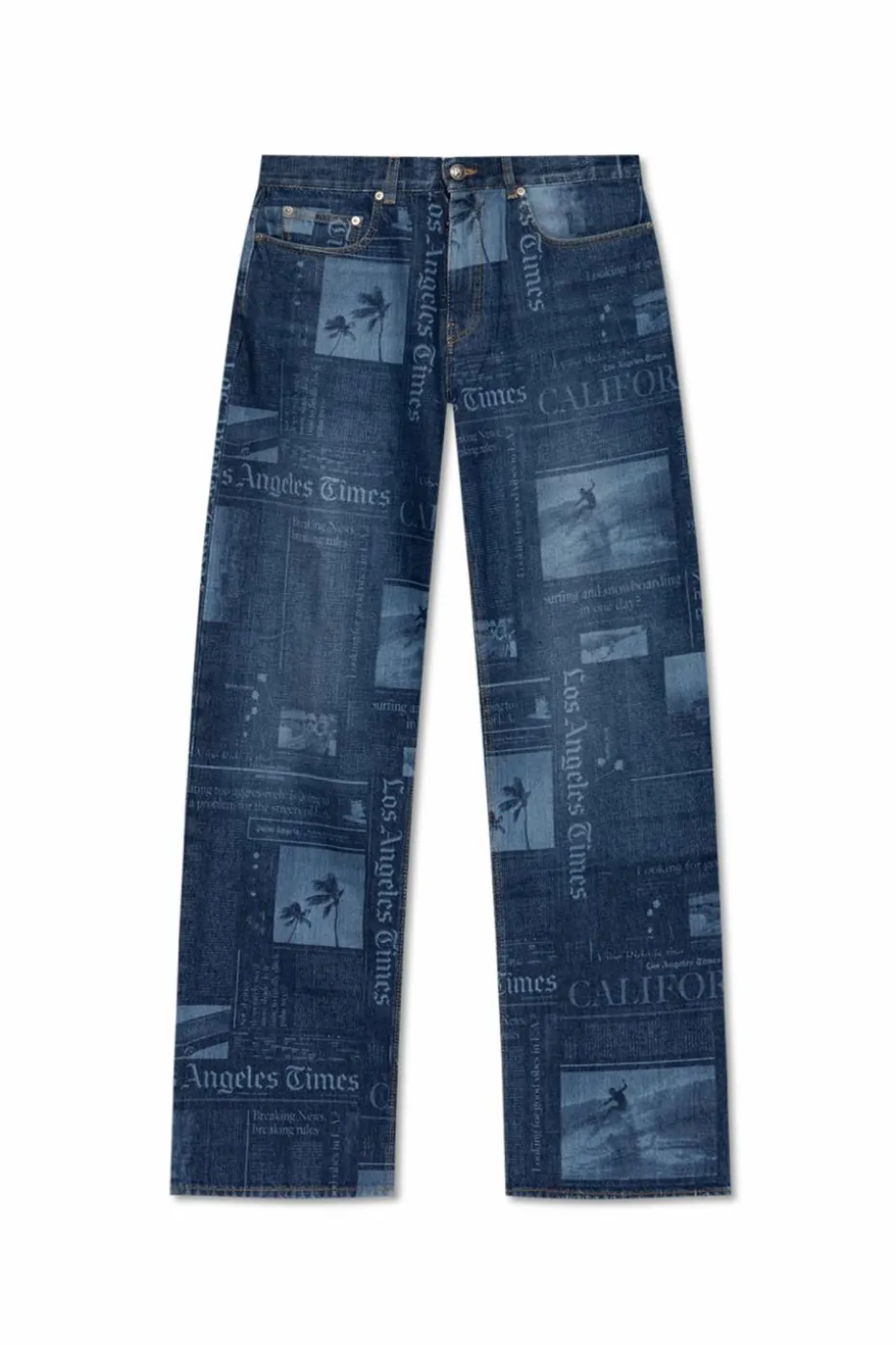 Palm Angels BLUE Patterned jeans
