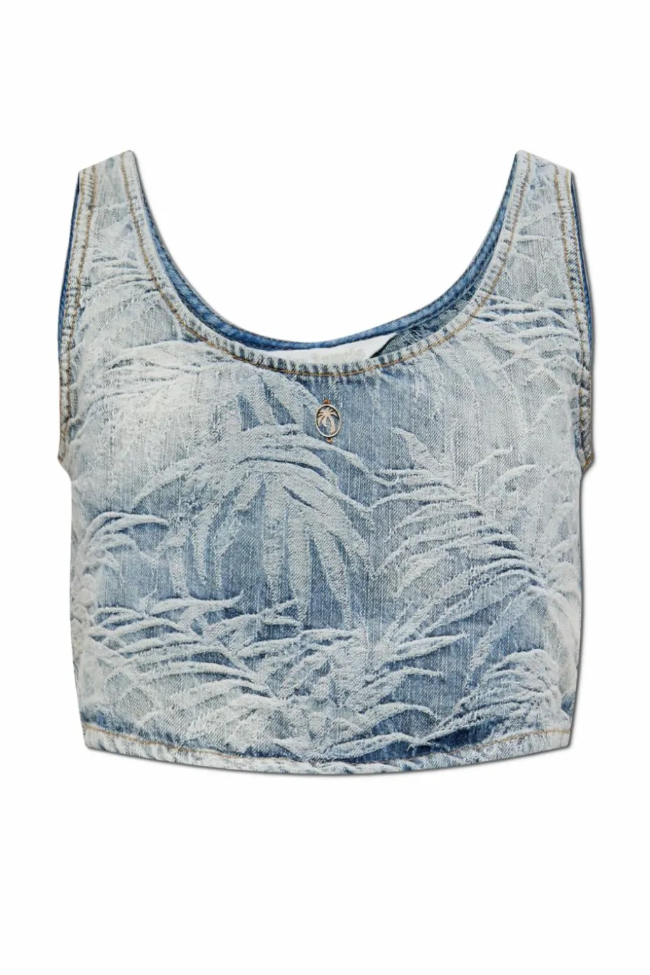 Palm Angels BLUE Short denim top