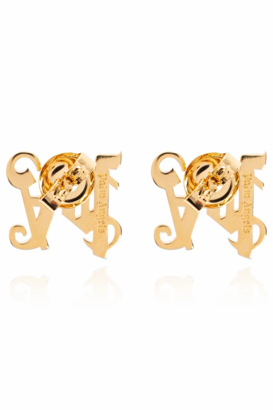 Palm Angels GOLD Earrings with logo