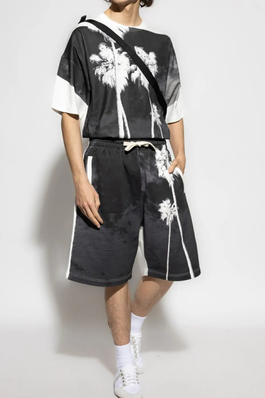 Palm Angels GREY Printed shorts
