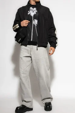 Palm Angels GREY Sweater with print