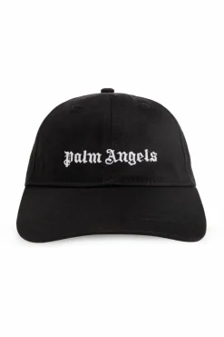Palm Angels Kids BLACK Baseball cap with logo