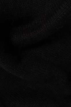 Palm Angels Kids BLACK Scarf with embroidered logo