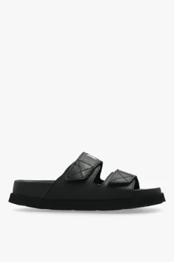 Palm Angels Kids BLACK Slides with logo