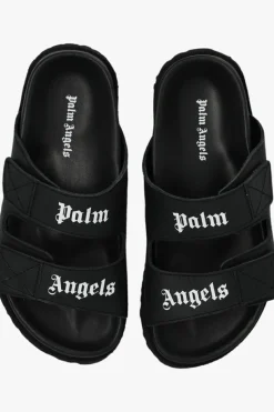 Palm Angels Kids BLACK Slides with logo