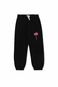 Palm Angels Kids BLACK Sweatpants with printed logo