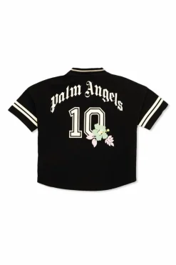 Palm Angels Kids BLACK T-shirt with printed logo