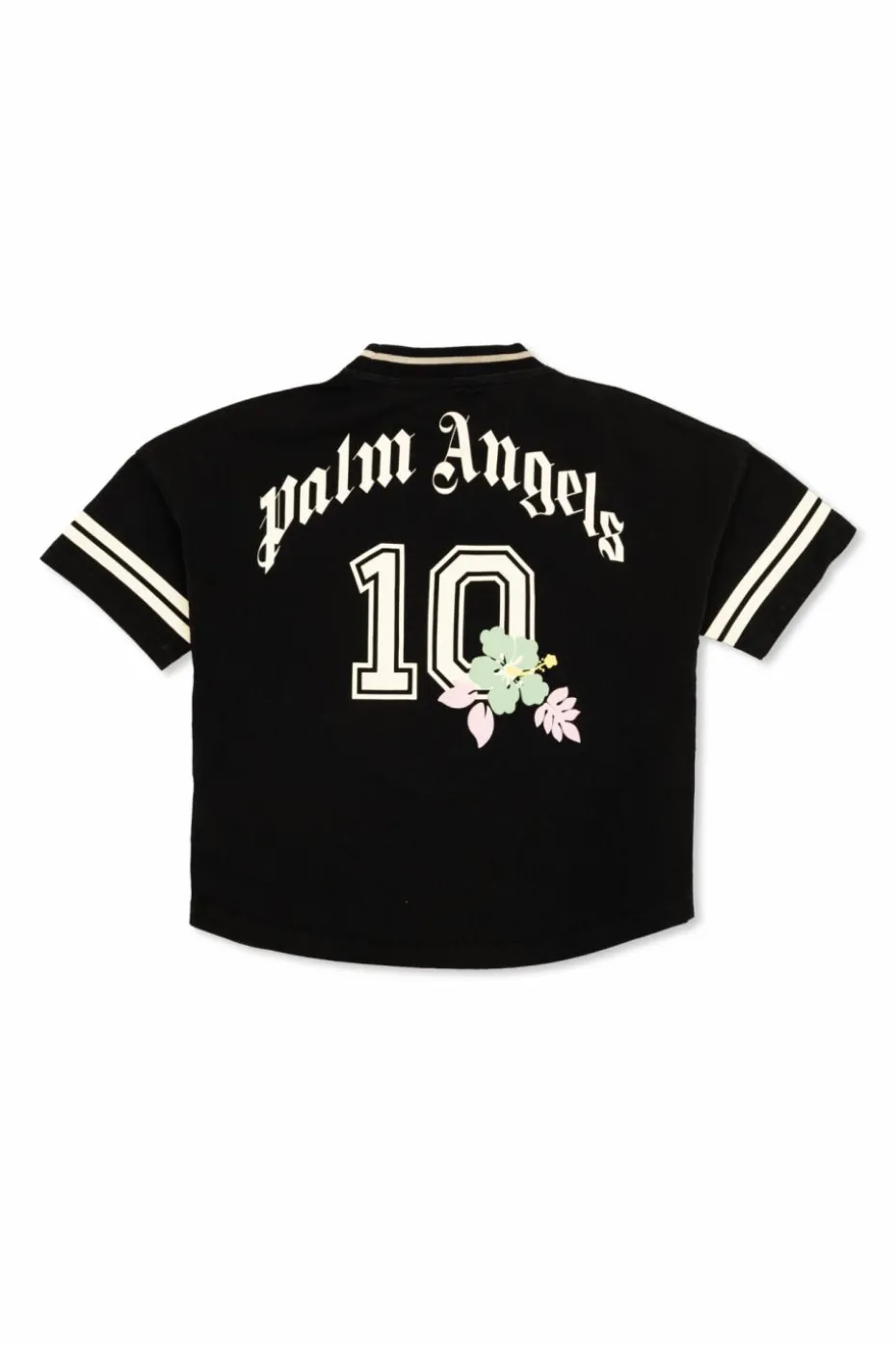 Palm Angels Kids BLACK T-shirt with printed logo