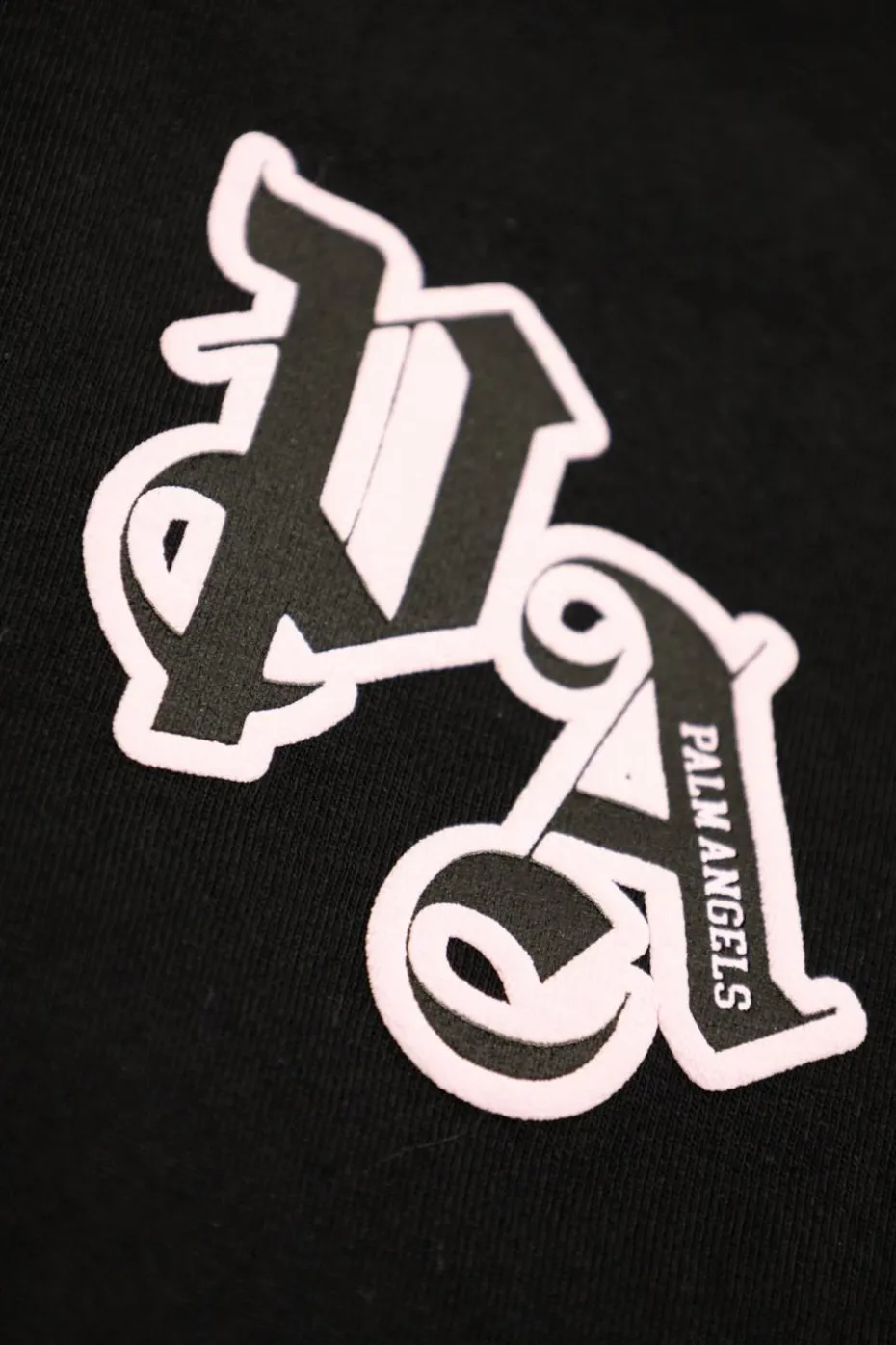 Palm Angels Kids BLACK T-shirt with printed logo
