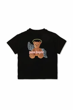 Palm Angels Kids BLACK T-shirt with colorful print