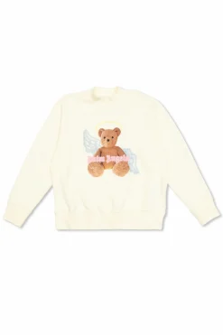 Palm Angels Kids cream Printed Sweatshirt