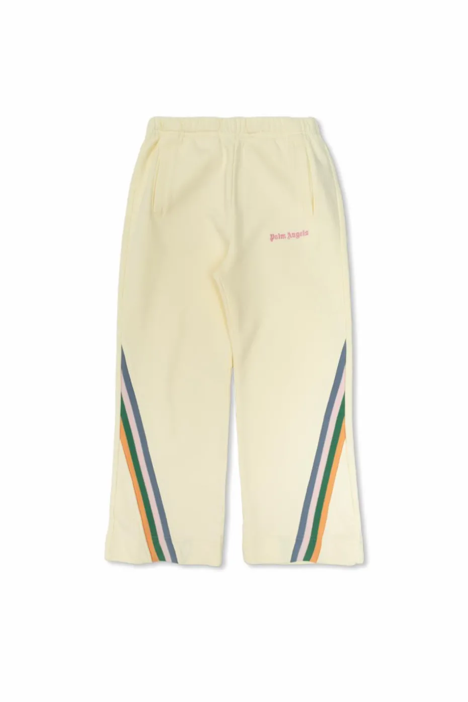 Palm Angels Kids cream Sweatpants with logo
