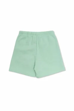 Palm Angels Kids GREEN Cotton shorts with logo